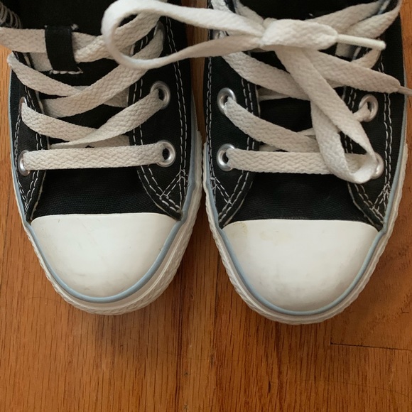 Black Double Tongue Converse - Picture 4 of 10